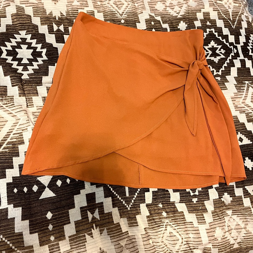 Burnt orange skirt